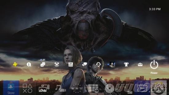 《生化3RE》“复仇女神”PS4主题曝光 复古风图标