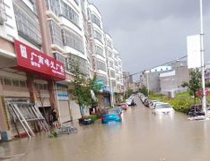 受切变线影响，广南多地遭遇大暴雨天气